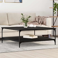 vidaXL Kaffeebord Svart ek 100 x 100 x 40 cm Konstruerat trä
