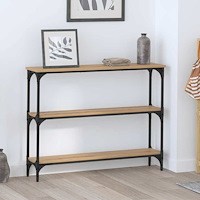 vidaXL Konsolbord artisan ek 100 x 22.5 x 75 cm Konstruerat trä