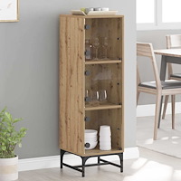 vidaXL Skåp artisan ek 35 x 37 x 117 cm Konstruerat trä