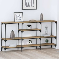 vidaXL Konsolbord artisan ek 160 x 29 x 80 cm Konstruerat trä
