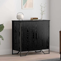 vidaXL Sideboard Svart ek 78 x 35.5 x 74.5 cm Konstruerat trä