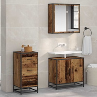 vidaXL Sideboard Gammalt trä 35.5 x 35 x 76 cm Konstruerat trä
