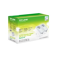 TP-LINK Technologies TP-Link TL-PA4010PKIT AV500+ Powerline Kit with AC Pass Through - PowerLine adaptersats - vägginsticksbar
