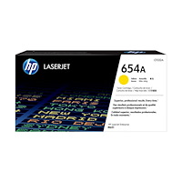 Hewlett-Packard HP 654A - gul - original - LaserJet - tonerkassett (CF332A)
