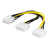 Deltaco DELTACO SSI-62 - strömadapter - 8-stifts PCIe-ström till 4-stifts intern ström (5V) - 30 cm