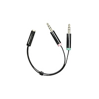 Deltaco DELTACO AUD-202 - headset-adapter - 10 cm
