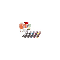 Peach Peach Multi Pack XL - 5-pack - svart, gul, cyan, magenta - kompatibel - bläckpatron (alternativ för: Canon CLI-571BKXL,...