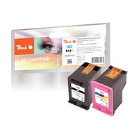 Peach Peach Multi Pack H62 - 2-pack - svart, färg (cyan, magenta, gul) - kompatibel - återanvänd - bläckpatron (alternativ för...