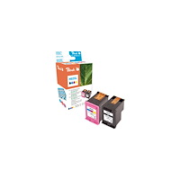 Peach Peach - 2-pack - svart, färg (cyan, magenta, gul) - kompatibel - återanvänd - bläckpatron (alternativ för: HP 62XL, HP C...
