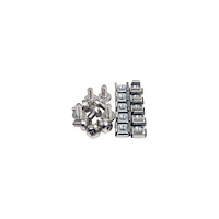 StarTech.com StarTech.com 100-pack M6-monteringsskruvar och korgmuttrar för serverskåp - skruvar och muttrar för rack