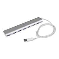 StarTech.com StarTech.com Kompakt USB 3.0-hubb med 7 portar och inbyggd kabel - USB-växel - 7 portar