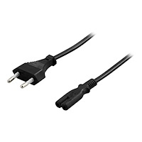 Deltaco DELTACO DEL-109AM - strömkabel - Eurokontakt till power IEC 60320 C7 - 3 m