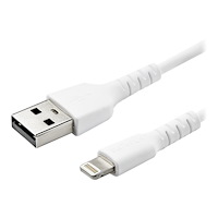 StarTech.com StarTech.com 1m tålig vitt USB-A till Blixtkabel - Tungt, robust aramifiber USB typ A till Blixtladdare/synkron strömsla...