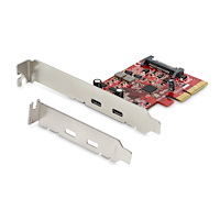 StarTech.com StarTech.com 2-ports PCIe USB 3.1-kort - 2x USB-C - USB 3.1 Gen 2 - Upp till 10 Gbit/s - USB-adapter - PCIe 3.0 x4 - USB...