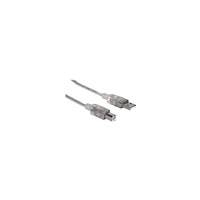 Manhattan Manhattan USB-A to USB-B Cable, 3m, Male to Male, Translucent Silver, 480 Mbps (USB 2.0), Hi-Speed USB, Lifetime Warrant...