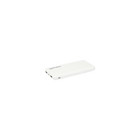 Manhattan Manhattan Power Bank, 10000 mAh, Output: 2x USB-A (2.1A & 1A), Input: USB-C & Micro-USB (both 2A), White, One Year Warra...