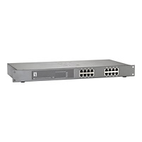 LevelOne LevelOne FEP-1612W120 - switch - 16 portar - rackmonterbar