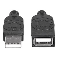 Manhattan Manhattan USB-A to USB-A Extension Cable, 1m, Male to Female, 480 Mbps (USB 2.0), Hi-Speed USB, Black, Lifetime Warranty...