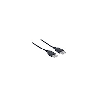 Manhattan Manhattan USB-A to USB-A Cable, 1m, Male to Male, 480 Mbps (USB 2.0), Hi-Speed USB, Black, Lifetime Warranty, Polybag -...