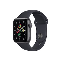 Apple Apple Watch SE (GPS) - rymdgrå aluminium - smart klocka med sportband - midnatt - 32 GB