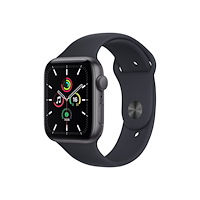 Apple Apple Watch SE (GPS) - rymdgrå aluminium - smart klocka med sportband - midnatt - 32 GB