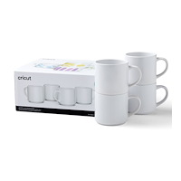 Cricut Cricut - unfinished mug - vit - keramik (paket om 4)