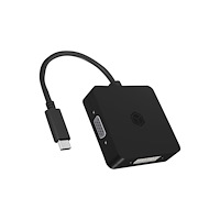 RaidSonic Technology ICY BOX IB-DK1104-C - videokort - DisplayPort / HDMI / DVI / VGA / USB - 15 cm