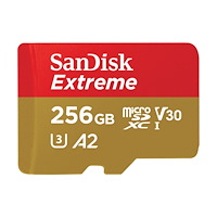 SANDISK SanDisk Extreme - flash-minneskort - 256 GB - mikroSDXC UHS-I