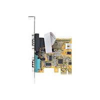 StarTech.com StarTech.com 2-Port PCI Express Serial Card, Dual Port PCIe to RS232 (DB9) Serial Interface Card, 16C1050 UART, Standard...
