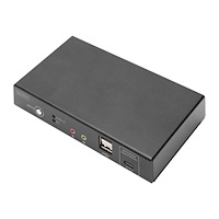 Digitus DIGITUS DS-12901 - omkopplare för tangentbord/video/mus/ljud/USB - 4k30hz, usb-c/usb/hdmi in, hdmi out, network - 2 port...