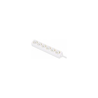 Manhattan Manhattan Power Distribution Unit EU (2-pin), x6 gang/output, 2m cable, 16A, White, Extension Lead, PDU, Power Strip, Th...