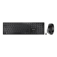 CHERRY CHERRY DW 9500 SLIM - sats med tangentbord och mus - tysk - grå, svart Inmatningsenhet