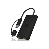 RaidSonic Technology ICY BOX IB-SPL1029AC - linjedelare för video - mobil USB till dubbel HDMI - 2 portar
