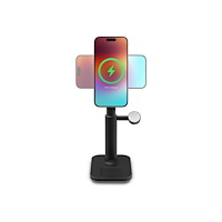 ZAGG mophie 3-in-1 trådlöst laddställ - utökningsbart, med MagSafe - + växelströmsadapter - 15 Watt - MFI-certifierad