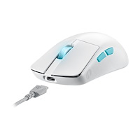 ASUSTeK COMPUTER ASUS ROG Harpe Ace - Aim Lab Edition - mus - USB, 2.4 GHz, Bluetooth 5.1 - vit