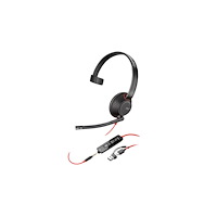 Hewlett-Packard HP Poly Blackwire 5210 - headset - 3,5 mm kontakt, USB-C
