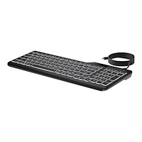 Hewlett-Packard HP 400 - tangentbord - flertalet enheter, kompakt, 2-zonslayout, låg profil på tangentslag, 12 programmerbara knappar co...