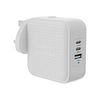 Targus Targus HyperJuice strömadapter - GaN - USB, 2 x USB-C - 70 Watt