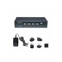 StarTech.com StarTech.com 4-Port DisplayPort KVM Switch, 4K 60Hz, TAA Compliant - omkopplare för tangentbord/video/mus/ljud/USB - 4 p...