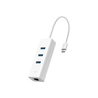 TP-LINK Technologies TP-Link UE330C V1 - hubb - USB-C, med Gigabit Ethernet - 3 portar