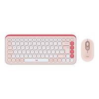 Logitech Logitech POP Icon Combo - sats med tangentbord och mus - QWERTY - USA, internationellt - rosa, offwhite Inmatningsenhet