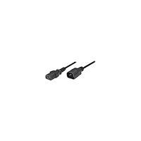 Manhattan Manhattan Power Cord/Cable, C14 Male to C13 Female (kettle lead), Monitor to CPU, 1.8m, 10A, Black, Lifetime Warranty, P...