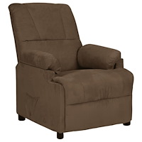 vidaXL Reclinerfåtölj brun mikrofibertyg