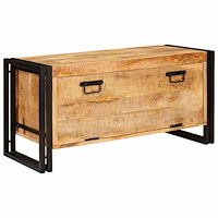 vidaXL Skoskåp med hylla Brun 90 x 38 x 45 cm massivt mangoträ