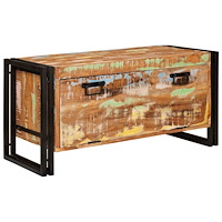 vidaXL Skoskåp med hylla Brun 90 x 38 x 45 cm massivt återvunnet trä
