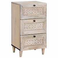 vidaXL Sideboard med låda Vit 33.5 x 40 x 75 cm