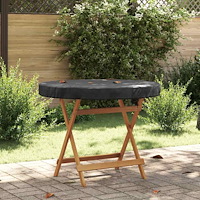 vidaXL Utebordsskydd Svart 112 x 112 x 10 cm 420D tyg