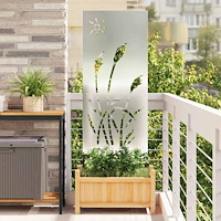 vidaXL Trädgårds integritetsskärm Silver 50 x 140 cm Galvaniserat stål
