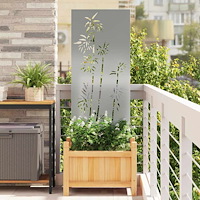 vidaXL Trädgårds integritetsskärm Silver 50 x 140 cm Galvaniserat stål