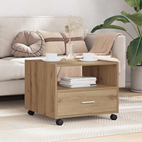 vidaXL Kaffeebord artisan ek 55 x 55 x 45 cm Konstruerat trä